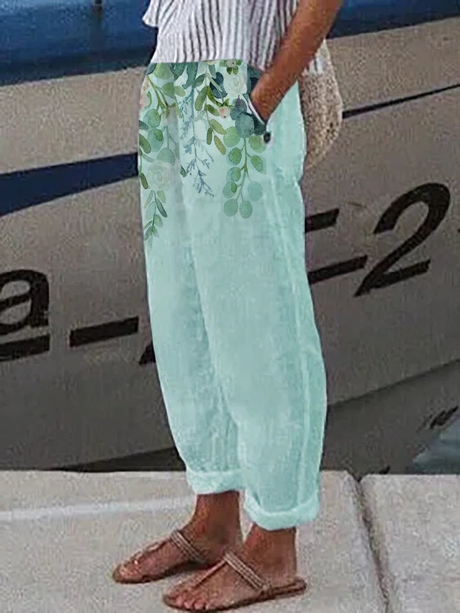 Floral Casual Pants