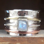 Argent Bague artisanal délicat