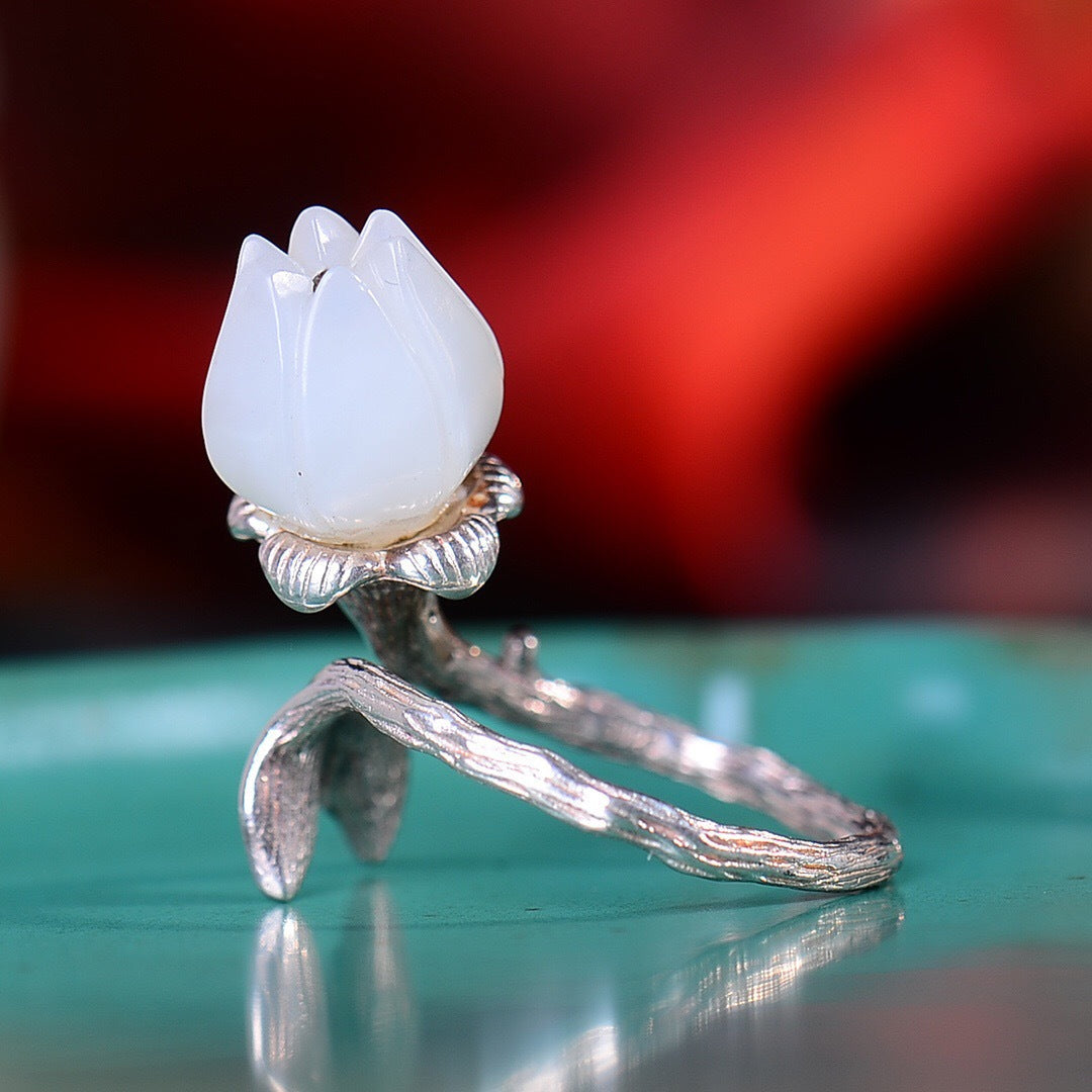 Argent Bague artisanal délicat