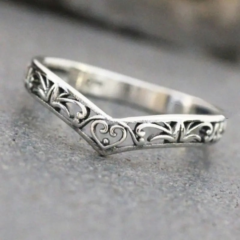 Argent Bague artisanal délicat